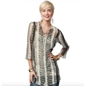 CAbi Beatnik Blouse #867 - Size M